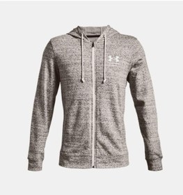 تصویر سویشرت مردانه اورجینال آندر آرمور خاکستری Under Armour 1370409-112 سویشرت مردانه رقیب تری LC با زیپ کامل 