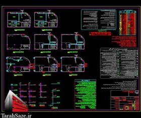 تصویر نقشه های تاسیسات الکتریکی و مکانیکی ساختمان ۳ طبقه مسکونی 