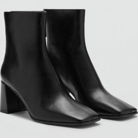 تصویر بوت زنانه MANGO blunt toe block short boots 