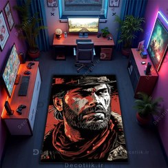 تصویر فرش اتاق گیمینگ طرح بازی رد دد DC-1545 