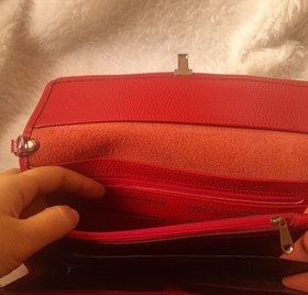 تصویر کیف پول دستی چرم طبیعی 