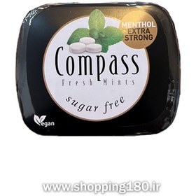 تصویر خوشبو کننده دهان compass با طعم نعنا تند 14 گرم بدون شکر 