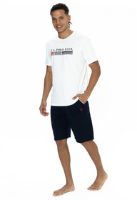 تصویر ست پیژامه فاق نرمال آستین کوتاه راسته مردانه | یو اس پولو U.S. Polo Assn. USP18871 