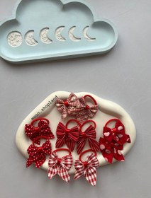 تصویر کشموجفتی پاپیونی قرمز - کد۳ 