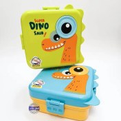 تصویر ظرف غذای کودک ۵ تکه دایناسوری 