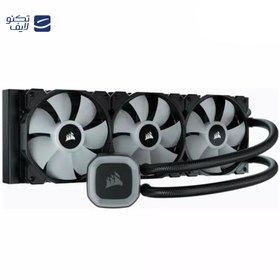 تصویر خنک کننده مایع پردازنده کورسیر مدل H150 RGB CORSAIR H150 RGB 360mm Liquid CPU Cooler