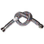 تصویر شيلنگ آبگرمکن قطر 19 - ½*½(استیل 304) سایز 30cm - پرمک با قطعات برنجی