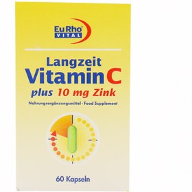 تصویر کپسول ویتامین C+زینک 10 میلی گرم یوروویتال60 عدد ا Eurho Vital Langzeit Vitamin C+ Zink 10 mg 60 caps Eurho Vital Langzeit Vitamin C+ Zink 10 mg 60 caps