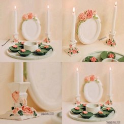 تصویر هفت سین طرح نیلوفر شیک و خاص ست 11 تکه کامل 