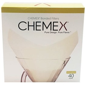 تصویر فیلتر قهوه کد C6 بسته ۴۰ عددی ا Square Coffee Filter for Chemex Coffee Maker 40 Pieces Square Coffee Filter for Chemex Coffee Maker 40 Pieces