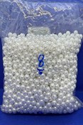 تصویر مروارید پلاستیک سایز 8 سفید 