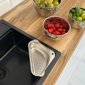 تصویر تفاله گیر مثلثی استیل 