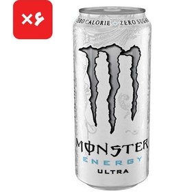 تصویر نوشیدنی انرژی زا مانستر اولترا بدون قند کلید مشکی باکس ۶ عددی حجم ۵۰۰ میل اصل Monster Energy Ultra 