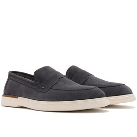 تصویر لوفر دریمود اورجینال Derimod 25SFD750210 Men's Gray Suede Leather Casual Loafer 25SFD750210 