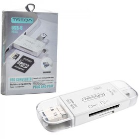 تصویر رم ریدر اورجینال USB3 و OTG Typc ,Micro ترکا (TREQA) مدل USB-6 TREQA otg converter