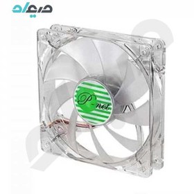 تصویر فن کیس تخلیه هوا 12*12 شیشه‌ای چراغ‌دار پی‌نت P-net Fan case 12*12