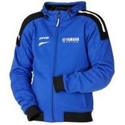 تصویر کاپشن موتورسوار مردانه کلاهبرداری از مردان آبی رنگ و سفید Yamaha 