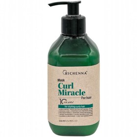 تصویر ماسک نرم کننده مو ریچنا مدل curl miracle مناسب برای موی فر حجم 550 میلی لیتر 