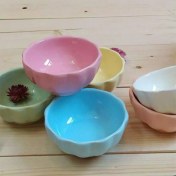 تصویر پیاله جنس سرامیکی رنگی رنگی دالبری 6 عددی 