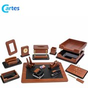 تصویر ست رومیزی مدیریتی 17 تیکه قائم کد 317 Ghaem 317 Leather 17 Pieces Desktop Office Set