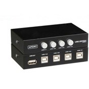 تصویر سوئیچ پرینتر دستی 4 پورت وی نت مدل V-SWUSBM04 V-net V-SWUSBM04 4 Ports Manual Printer Switch