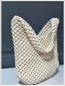 تصویر کیف مکرومه مدل توت بگ macrame bag
