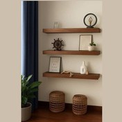 تصویر شلف روکش طبیعی گردو 