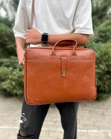 تصویر کیف اداری لپ تاپی چرم طبیعی مردانه کد 1678 