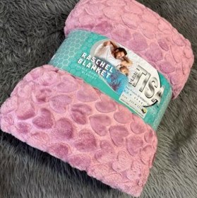 تصویر پتو تیسا قلبی چهارفصل - 200*220 سانت / سبز / دو نفره 