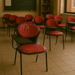 تصویر صندلی آموزشی مدل صدفی سبد دار و بی سبد 