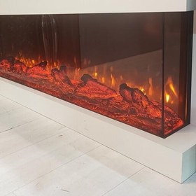 تصویر شومینه برقی سه بعدی طول 160 سانتی متر 160 cm long 3d electric fireplace