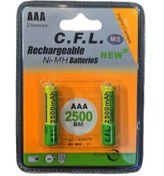 تصویر باتری نیم‌ قلمی شارژی CFL AAA 2500mAh (بسته 2عددی) Rechargeable CFL AAA 2500mAh battery (pack of 2)