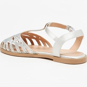 تصویر صندل تزئین‌شده دخترانه با بست چسبی - مجموعه رمضان برند flora bella by shoexpress Girl's Embellished Sandals With Hook And Loop Closure Ramadan Collection