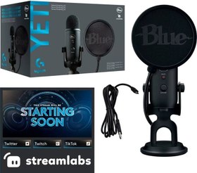 تصویر باندل میکروفون Blue Yeti Blackout Edition GAME STREAMING KIT Blue Yeti – Blackout Edition