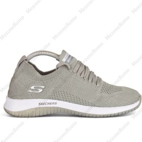 تصویر کفش اسپورت اسکیچرز پیاده‌روی مشکی و طوسی 