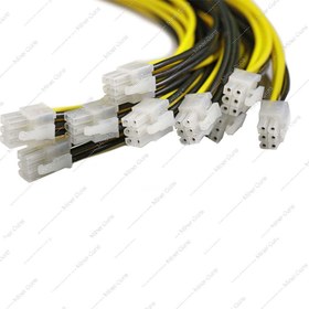 تصویر دسته سیم برق ورودی پاور ماینر مدل 10 سر 6pin/10 Miner Power Supply Cable