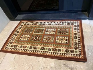 تصویر پادری درب ورودی قالیچه ای گلیمی 