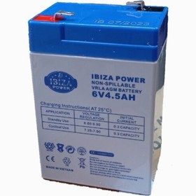 تصویر باطری 6 ولت 4.5 آمپر IBIZA IBIZA POWER