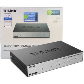 تصویر سوییچ 8 پورت دسکتاپی دی-لینک مدل DES-108 D-LINK DES-108 8-Port Desktop Switch