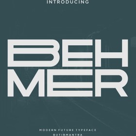 تصویر فونت نمایشگر مدرن Behmer 