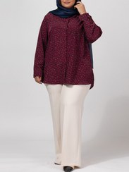 تصویر شومیز زنانه برنس Bornos کد 50103‏ - آبی نفتی‏ 