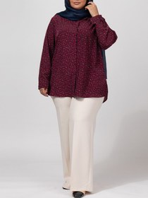 تصویر شومیز زنانه برنس Bornos کد 50103‏ - آبی نفتی‏ 