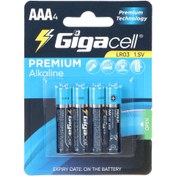 تصویر باتری نیم قلمی GigaCell-AAA مدل Premium Alkaline LR03 - بسته 4 عددی 