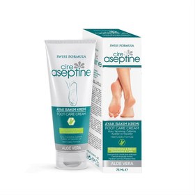 تصویر کرم قوی رفع ترک پا حاوی عصاره آلوئه ورا حجم 75 میل : Cire Aseprine Aloe Vera Foot Cream75ml