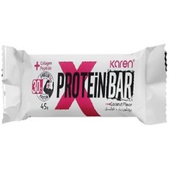 تصویر پروتئین بار  45 گرمی کارن با طعم نارگیل 