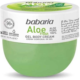 تصویر کرم بدن باباریا حاوی ویتامین آلوورا حجم 400 میل Babaria Aloe Vera Body Cream 400ml