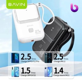 تصویر پاوربانک 10000mAh باوین Pc023 Bavin Power Bank Model PC023 10000mAh