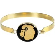 تصویر دستبند النگویی مشکی ماه تولد مرداد 