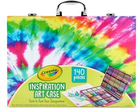 تصویر ست رنگ آمیزی /مداد شمعی /مداد رنگی /ماژیک رنگی Crayola 140 عدد مدل 04-2555 Crayola Inspiration Art Case Coloring Set - Pink (140ct), Art Set For Kids, Kids Drawing Kit, Art Supplies, Easter Gift for Girls & Boys [Amazon Exclusive]