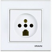 تصویر پریز تلفن دو کاره ایران الکتریک مدل برلیان ا iran electric brilliant model iran electric brilliant model